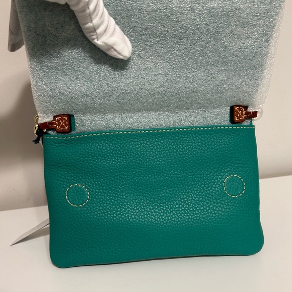Dooney & Bourke Fold‎ Over Crossbody with Gold Hardware